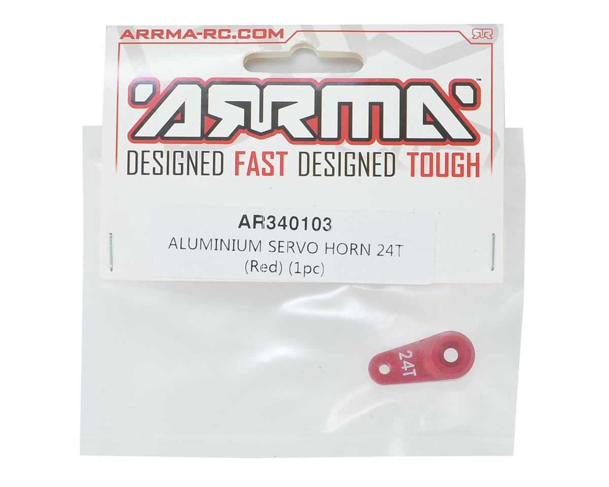 Arrma Aluminum Servo Horn (24T-Hitec) (Red) ARA340103 ARAC8870 AR340103