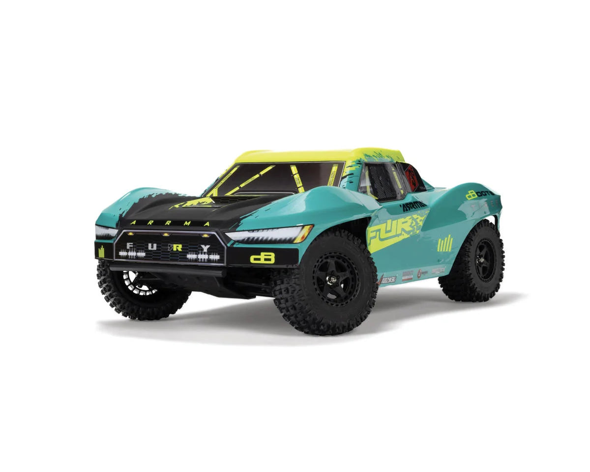 Arrma Fury 223S BLX 1/10 Brushless RTR 2WD Short Course Truck (Green) ARA3521T2