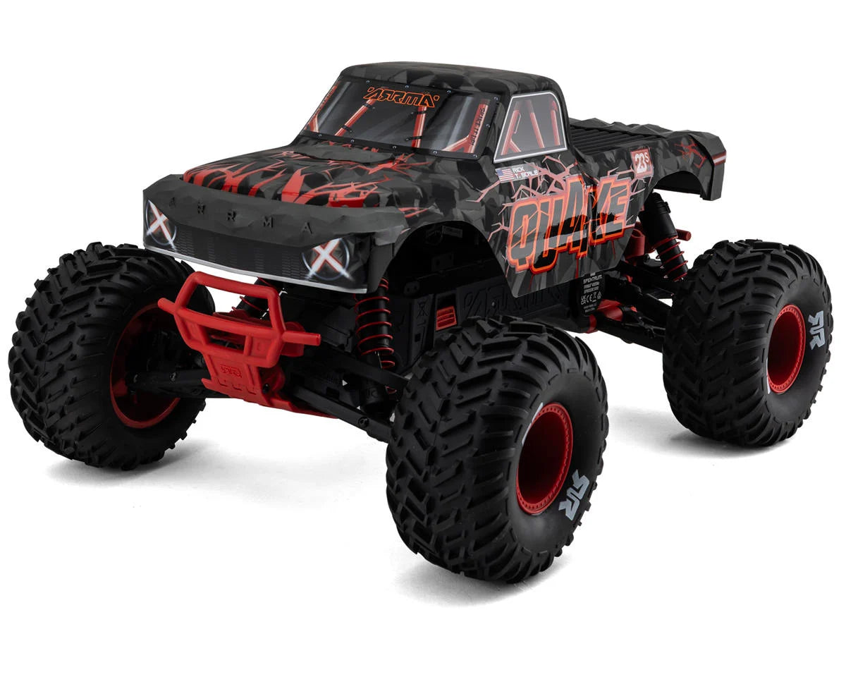 Arrma Quake 223S DSC 1/10 RTR Brushless 2WD Monster Truck (Red) ARA3537