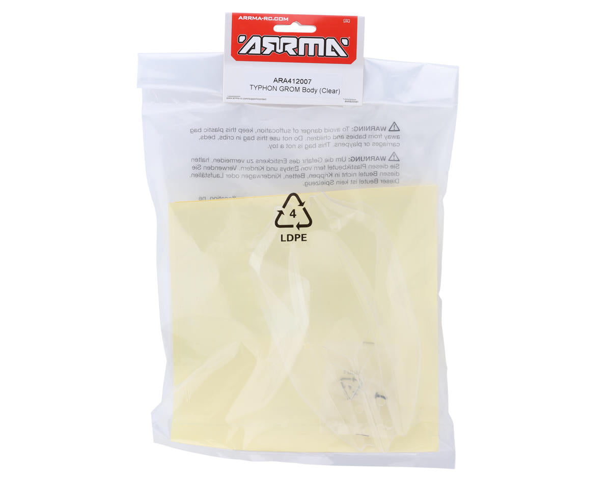 Arrma Typhon Grom Pre-Cut Body (Clear) ARA412007