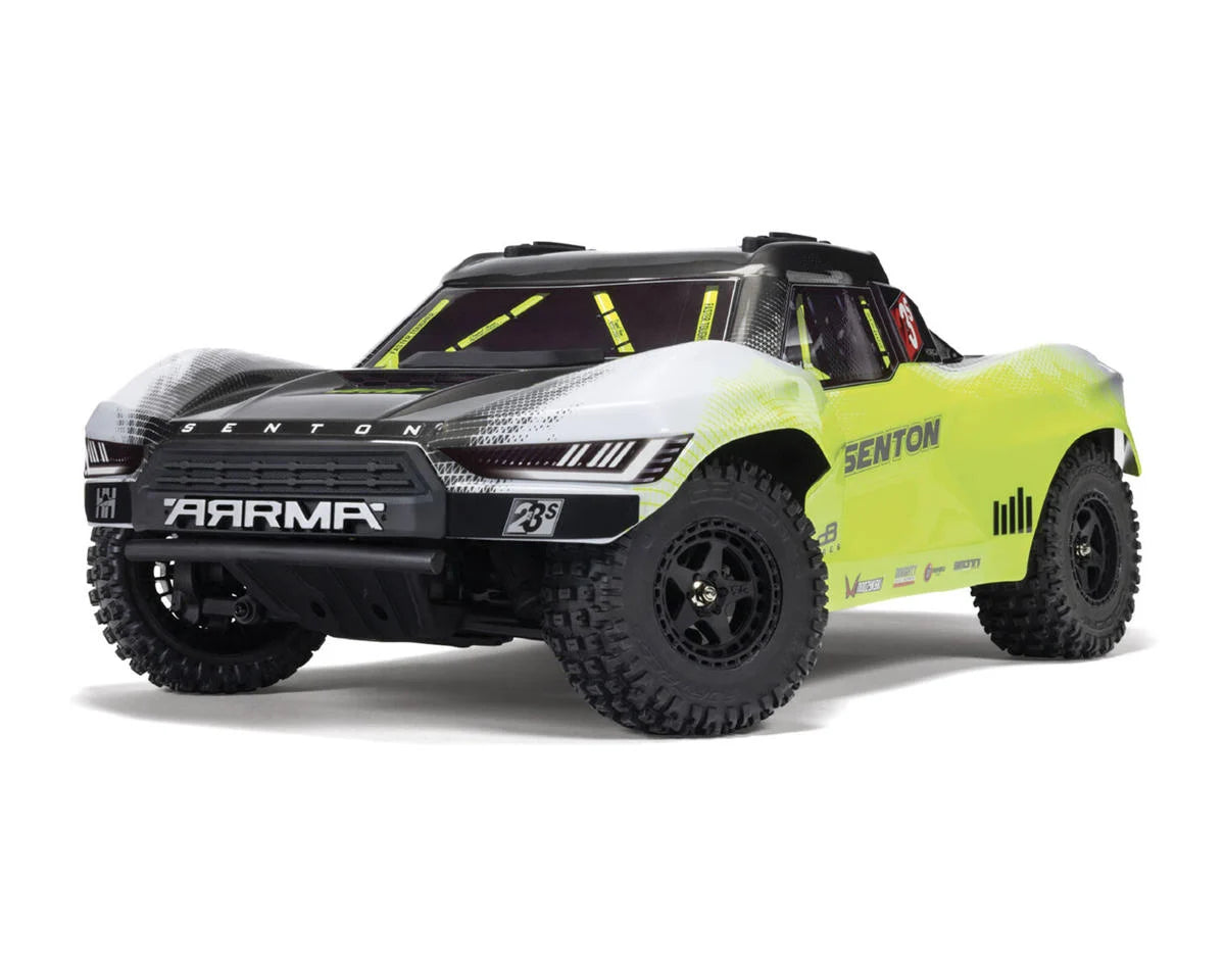 Arrma Senton 223S 1/10 BLX Brushless RTR 4WD Short Course Truck (YELLOW) w/SLT3 2.4GHz Radio & DSC ARA4303V4T1