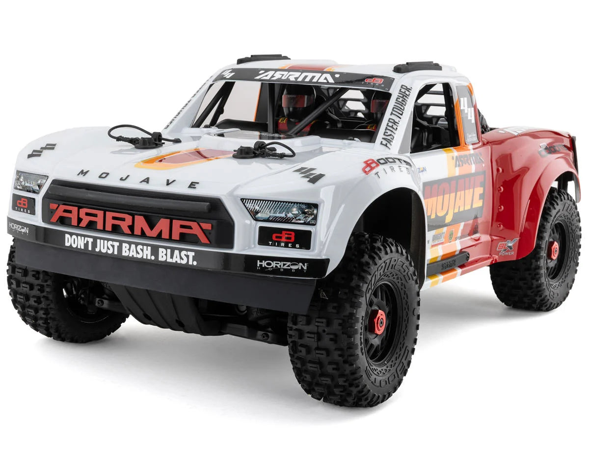 Arrma Mojave 4S BLX Brushless 1/8 4WD RTR Electric Desert Truck (White/Red) ARA4404T1