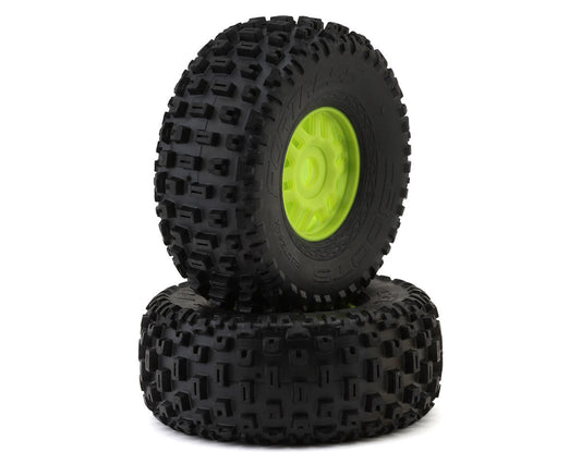 Arrma Mojave 6S BLX dBoots "Fortress" Pre-Mounted Tire Set (Green) (2) ARA550068