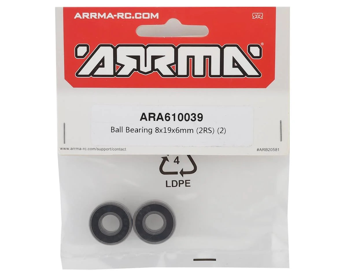 Arrma 8x19x6mm Ball Bearing (2) ARA610039