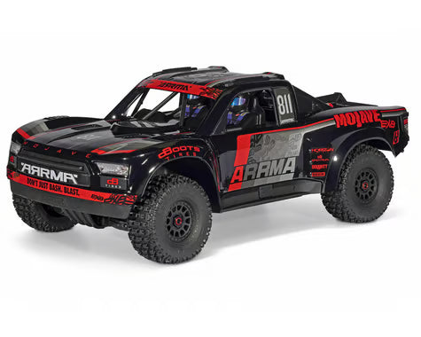 Arrma Mojave 6S EXB RTR Brushless 1/7 4WD Extreme Bash Desert Truck (Black/Red)  ARA7704V3T1