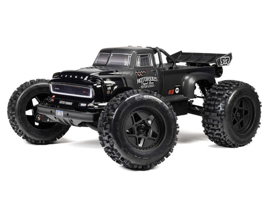 Arrma Notorious 6S BLX Brushless RTR 1/8 Monster Stunt Truck (Black) (V6) w/SLT3 2.4GHz Radio