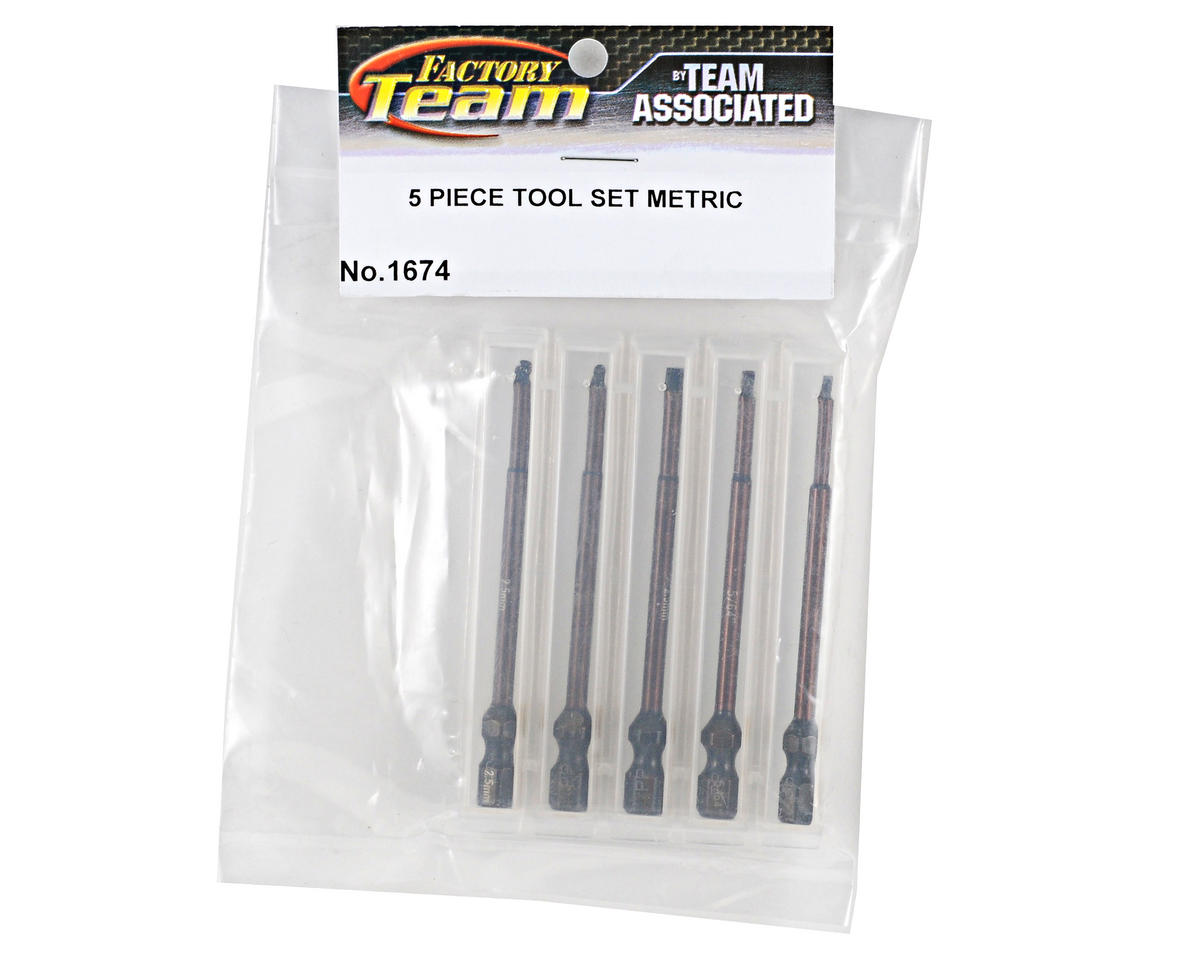 Team Associated Factory Team 1/4” Drive Power Tool Tip Set (5) ASC1674