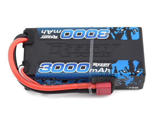 Reedy WolfPack 2S Hard Case Shorty 30C LiPo Battery (7.4V/3000mAh) w/T-Style Connector 758