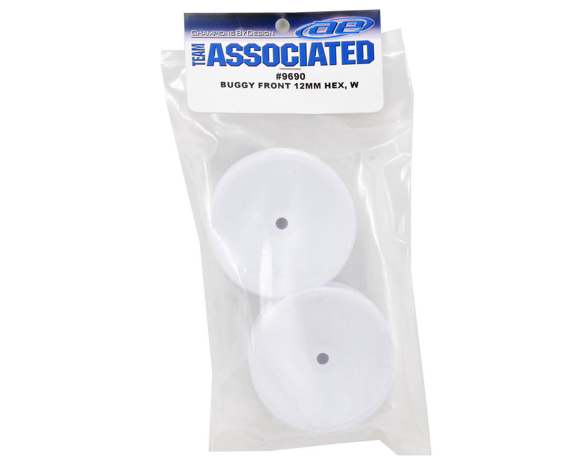 Team Associated 2.2 Front Buggy Wheels (2) (White) w/12mm Hex ASC9690