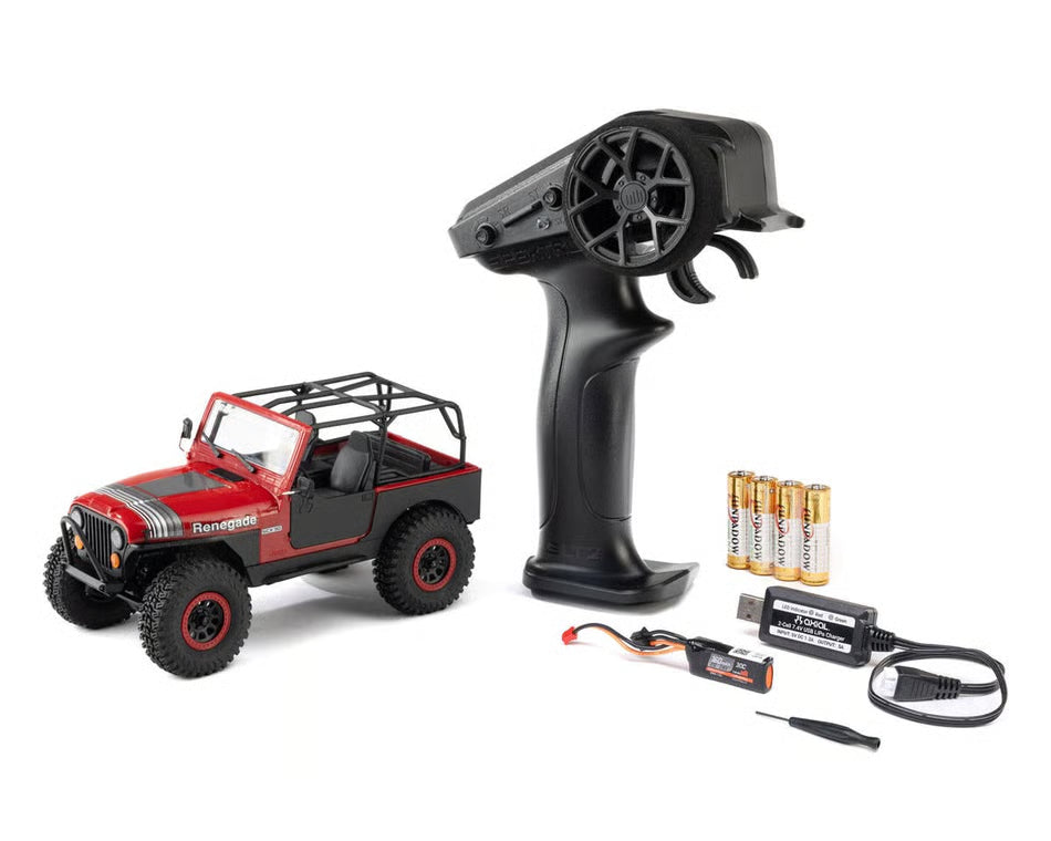 Axial SCX30 Jeep CJ-7 Renegade 1/30 4WD RTR Scale Mini Crawler (Crawler Version) (Red) AXI-3273T1