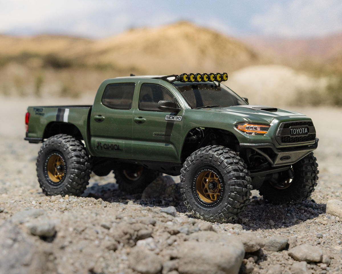 Axial SCX30 Toyota Tacoma TRD Pro 1/30 4WD RTR Scale Mini Crawler (Green) AXI-3289T1