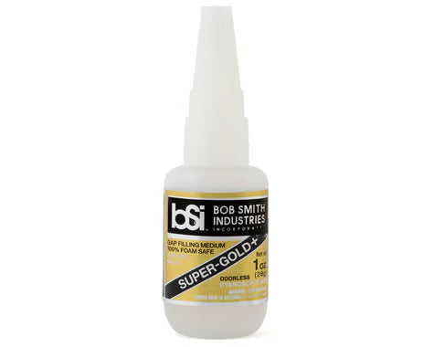 Bob Smith Industries Super-Gold+ Odorless Foam-Safe CA Glue (Medium) (1oz) BSI139H