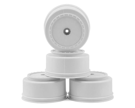 DE Racing 12mm Hex "Borrego" Short Course Wheels w/3mm Offset (White) (4) (SC5M) DER-BS4-AW