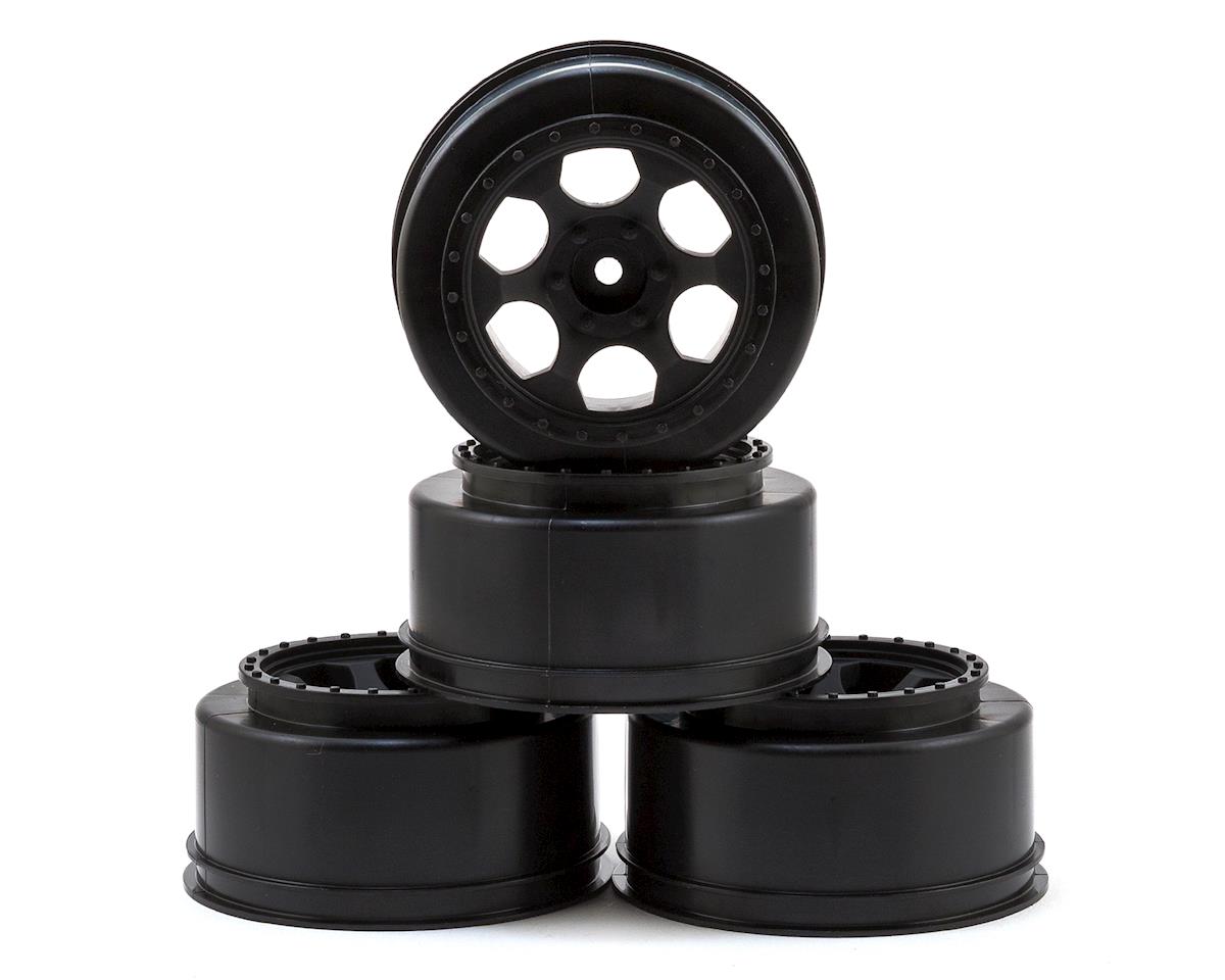 DE Racing 12mm Hex "Trinidad" Short Course Wheels (Black) (4) (Slash Front) DER-TS4-FB