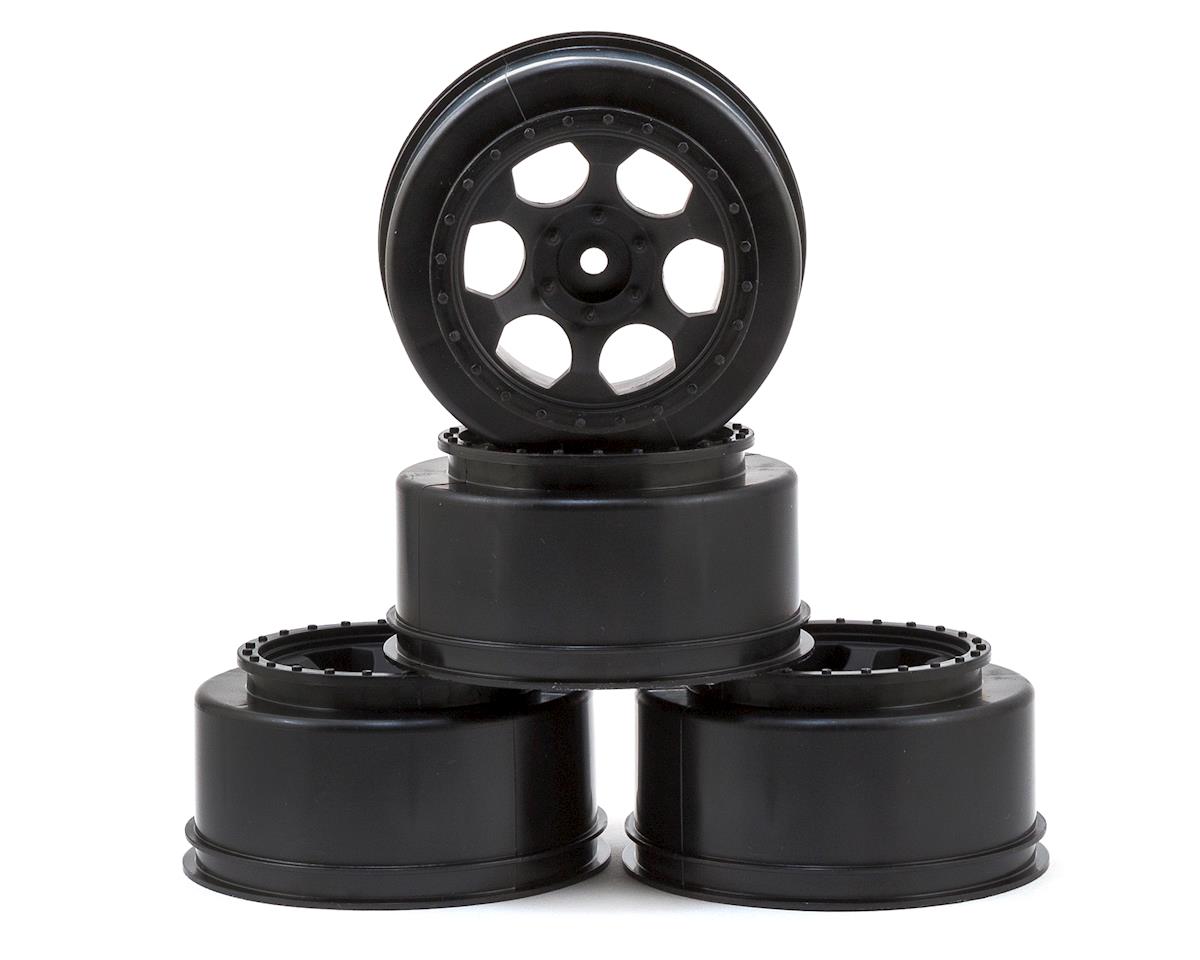DE Racing 12mm Hex "Trinidad" Short Course Wheels (Black) (4) (SC6/Slash/Blitz) DER-TS4-RB