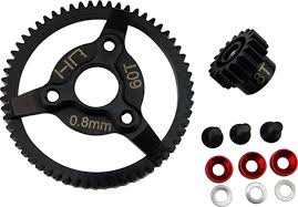 Hot Racing Traxxas 32P Steel Pinion & Spur Gear Set (Red) (18T/60T) (Slash, Rustler, Stampede, Bandit) HRASTE260