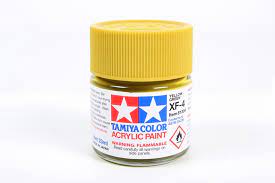 Tamiya XF-4 Flat Yellow Green Acrylic Paint (23ml) TAM81304