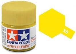 Tamiya X-8 Lemon Yellow Mini Acrylic Gloss Finish (23ml) TAM81008