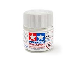 Tamiya X-2 White Gloss Finish Acrylic Paint (23ml) 81002