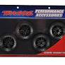 Traxxas 4-Tec 2.0 1.9" Front & Rear Pre-Mounted Drift Tires (Black Chrome) w/12mm Hex Split-Spoke Wheels (4) 8378