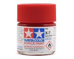 Tamiya X-7 Acrylic Gloss Finish Red Paint (23ml) 81007