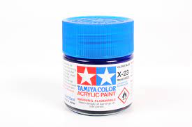 Tamiya X-23 Clear Blue Gloss Finish Acrylic Paint (23ml) 81023