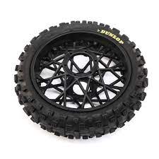 Losi Promoto-MX Dunlop MX53 Rear Pre-Mounted Tire (Black) LOS46005