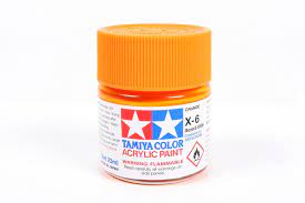 Tamiya X-6 Orange Gloss Finish Acrylic Paint (23ml) TAM81006