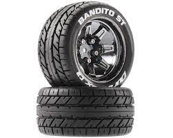 DuraTrax Bandito ST 2.8 Pre-Mounted Tires (Chrome) (2) w/14mm Hex DTXC5201