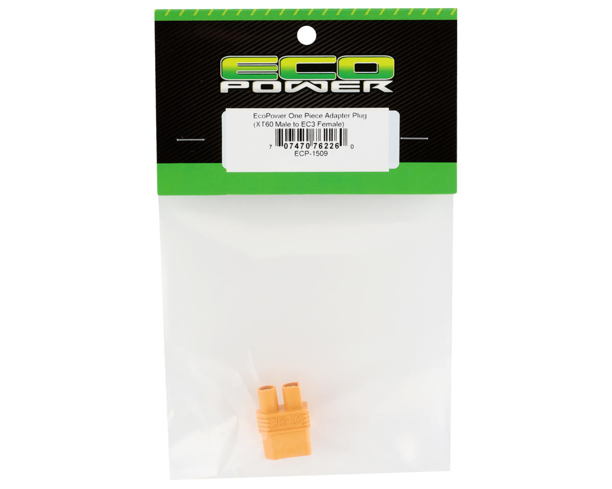 EcoPower One Piece Adapter Plug (XT60 Male to EC3 Female) ECP-1509