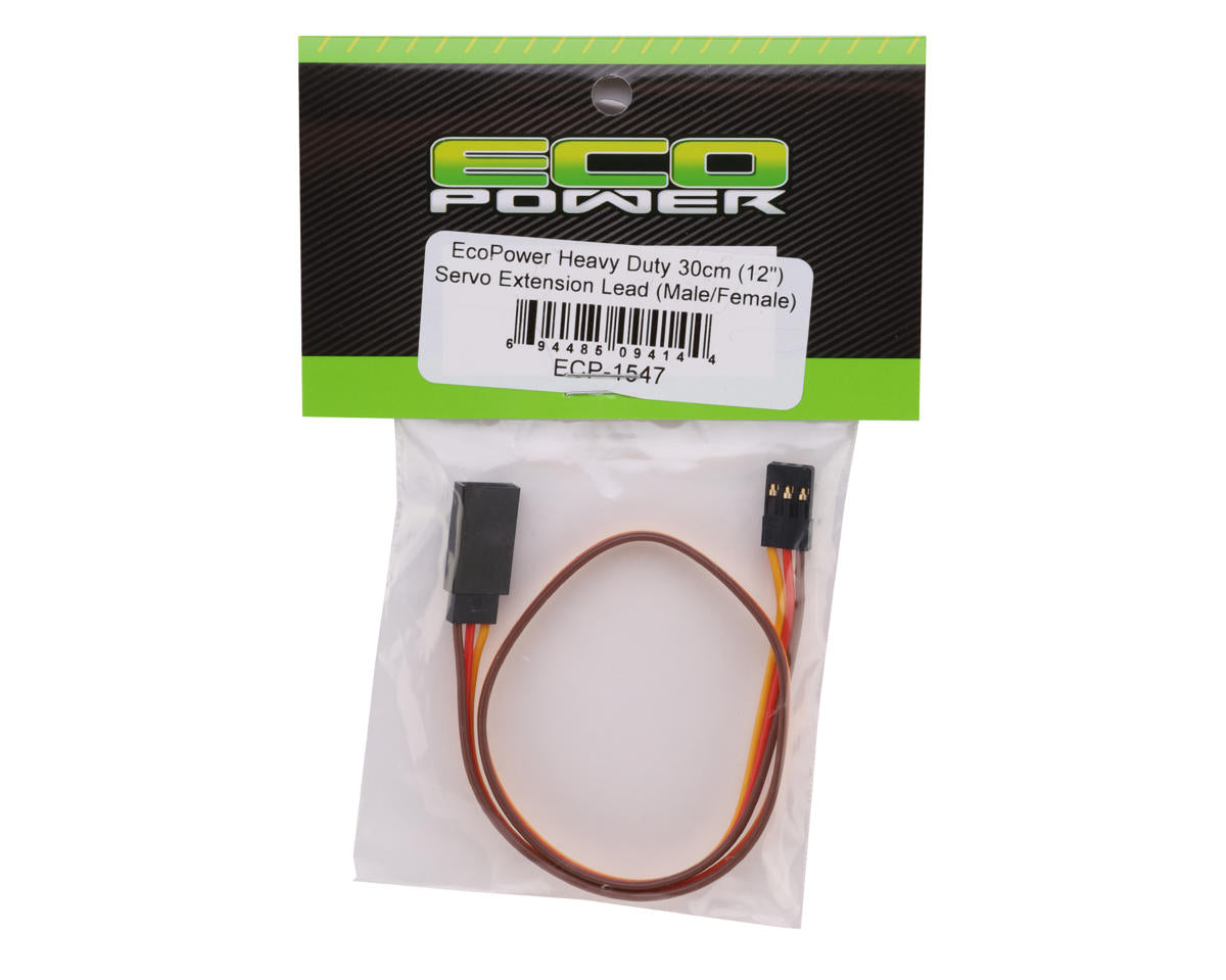 EcoPower Heavy Duty 30cm Servo Extension Lead (Male/Female) (12") ECP-1547