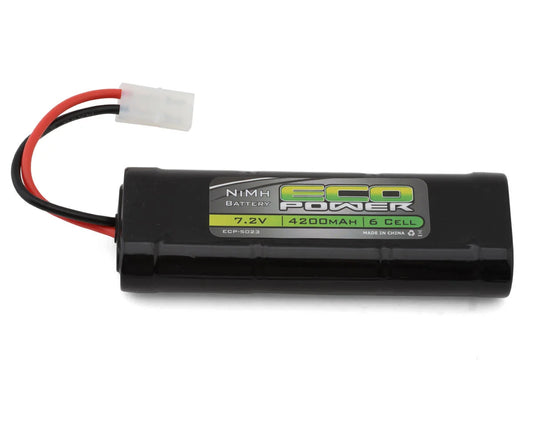 EcoPower 6-Cell NiMh Stick Pack Battery w/Tamiya Connector (7.2V/4200mAh) ECP-5023