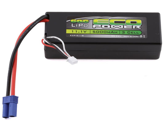 EcoPower "Basher" 3S 60C Hard Case LiPo Battery w/EC5 (11.1V/5000mAh) ecp-5118