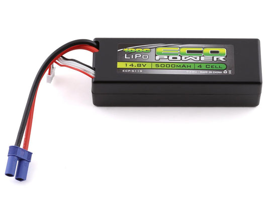 EcoPower "Basher" 4S 100C Hard Case LiPo Battery w/EC5 (14.8V/5000mAh) ECP-5119