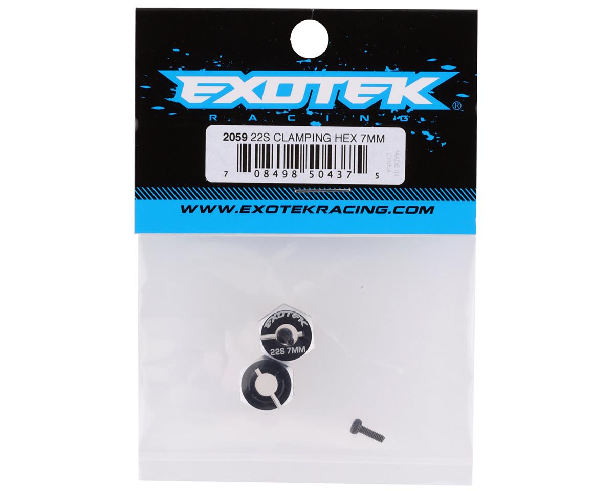 Exotek TLR 22S Drag 12mm Aluminum Clamping Rear Hex (2) (7mm) 2059