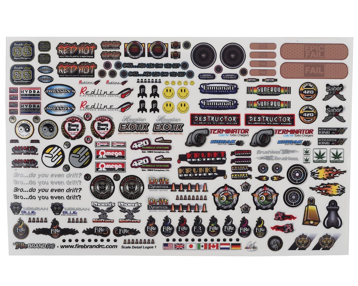 Firebrand RC Sponsor Logos 1A Decal Set (6x10") fbr71882