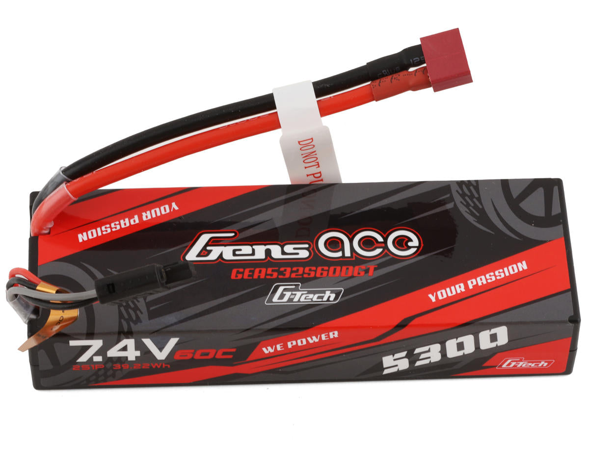 Gens Ace 2S G-Tech Smart LiPo Battery 60C (7.4V/5300mAh) w/T-Style Connector GEA532S60DGT