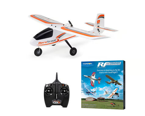 HobbyZone AeroScout S 2 1.1m RTF Trainer Electric Airplane (1033mm) w/SAFE & RealFlite HBZ380002