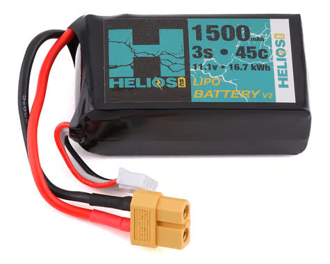 Helios RC 3S 45C LiPo Battery w/XT60 Connector (11.1V/1500mAh) HEL-3S1500-45-XT