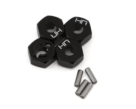 Hot Racing Losi® Micro-B Aluminum 7mm Wheel Hex Hub Set (Black) (4)  HRALMCB1001