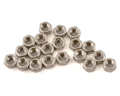 Hot Racing 1.4mm Stainless Steel Hex Nut (20) (SCX24/AX24) SXTF14NSS