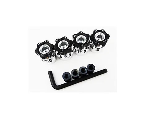 Hot Racing 12mm to 17mm Hex Hub Adapters (4) (6mm Offset) WH17HS01