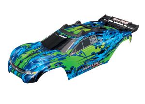 TRAXXAS Body, Rustler® 4X4 VXL, GRN (painted, decals applied) (assembled with front & rear body mounts and rear body support for clipless mounting) 6717G