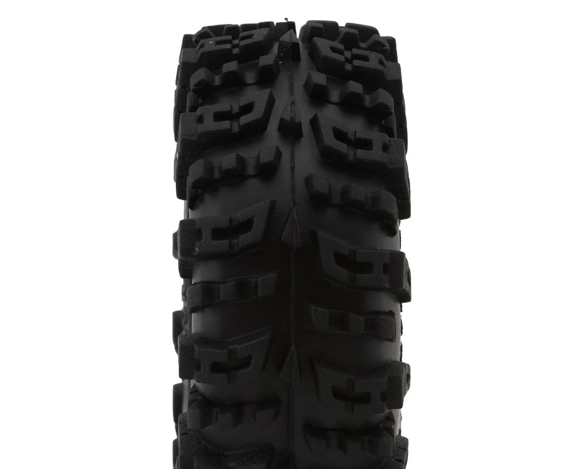 Injora 1.3" Deep Dish Aluminum Micro Crawler Beadlock Wheels w/Swamp Claw Tires (S5) (Black) (4) INJYQW-1305BK-1319