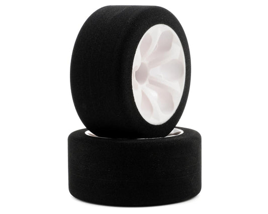 Jaco Prism 1/10 Mounted Truck Rear Foam Tires (Pink) (2) w/12mm Hex 2040