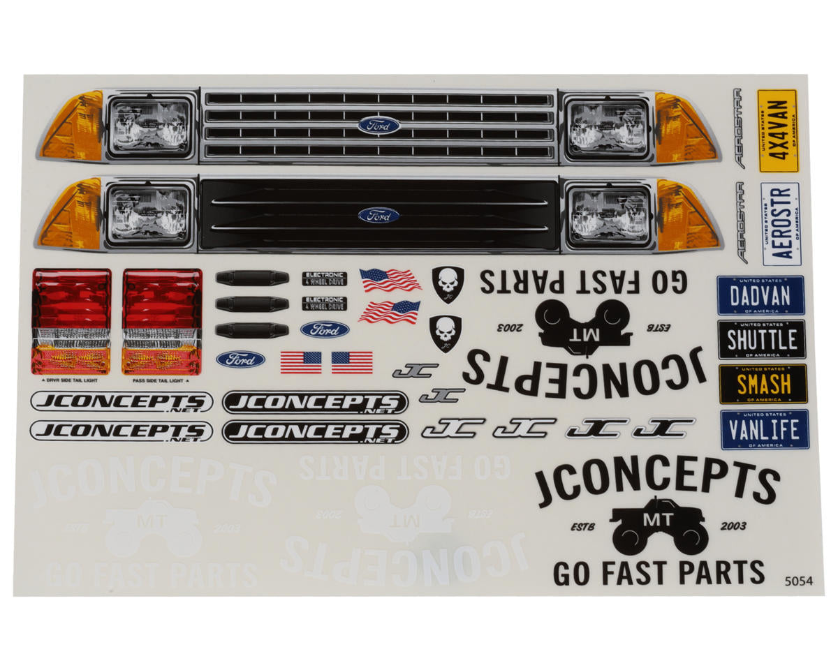 JConcepts 1985 Ford Aerostar Van 1/10 Monster Truck Body JCO0486