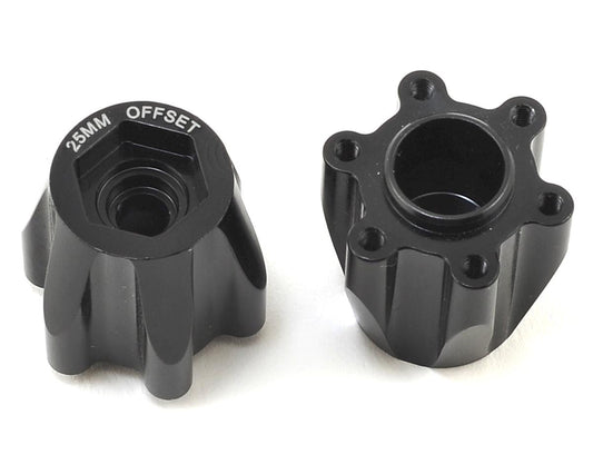 JConcepts Tribute 12mm Aluminum Hex Adaptor (Black) (2) (25mm Offset) JCO2401