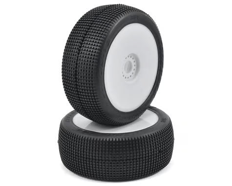 JConcepts Reflex Pre-Mounted 1/8th Buggy Tires (2) (White) (Green) JCO3121-12