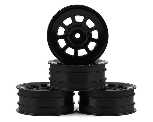 JConcepts 9 Shot 2.2 Dirt Oval Front Wheels (Black) (4) (B6.1/XB2/RB7/YZ2) w/12mm Hex JCO3978