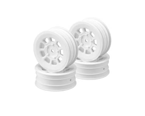 JConcepts 9 Shot 2.2 Dirt Oval Front Wheels (White) (4) (B6.1/XB2/RB7/YZ2) w/12mm Hex JCO3397W